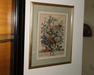(4) Botanical artwork prints August, September July and December $175 each