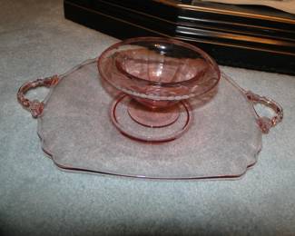 Pink Depression Glass $25