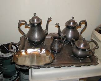 Silverplate teaset $50