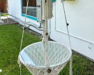 Vintage Macrame hanging table