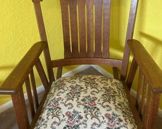 comfy oak rocking chair