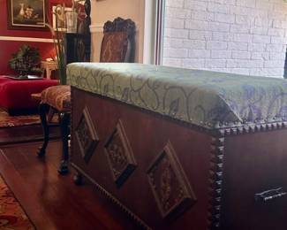 beautiful trunk with padded seat