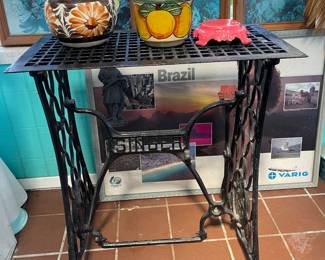 heavy cast Singer table