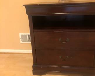 Brown Two Drawer Night Stand