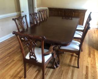 Dining Table with 10 Chairs 98 1/2" Long X 4' Wide