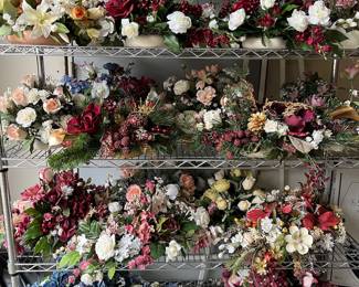 Floral arrangements in many colors and styles.