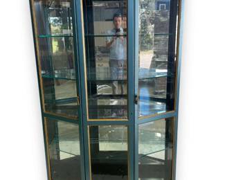 Stunning Painted Mirrored Display Cabinet
