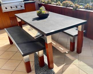  ‘Outdoor Modern’ 3 pcs Kenji Dining set..solid Wood, quality.