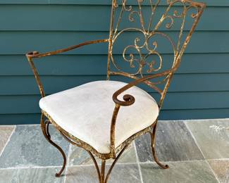 G2 - $40. Single Iron Side Chair (has been on covered porch)