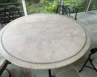 G3 - $850. Furnitureland South Set. 2 chairs rock and 2 are stationary. Table is 56" wide x 29" tall. Please have 2 strong people to help move the table. 