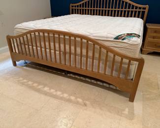 G7 - $400. King size Bernhardt Bed with mattress & boxspring. Clean!