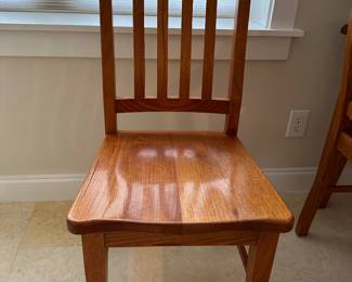 G13 - $350. Square solid wood table with 8 chairs. 