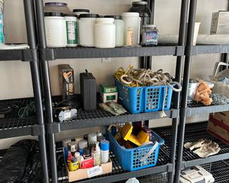 G92 - $20 Each Set. Plastic garage shelves. 4 sets available. 