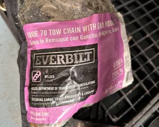 G94 - $25. Grade 70 Tow Chain with Grab Hook. Everbilt brand. 