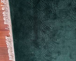 G28 $275. 100% Wool Rug made in India "Art Deco" design. Measures 8'10" x 11' 11". 