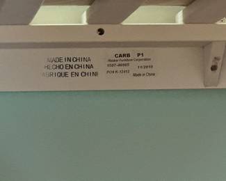 G47 - $100. Full size bed with clean mattress. Under the bed has one slat that is cracked (seems to be an easy repair) 