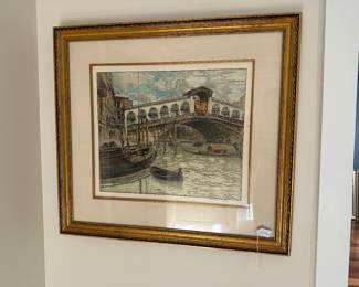 G54 - Frank X. Wolf signed print. Measures 31" x 28.5" 