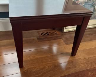 G58 - $40. Solid Wood side table. 24" square table x 20" tall. 