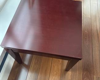 G58 - $40. Solid Wood side table. 24" square table x 20" tall. 