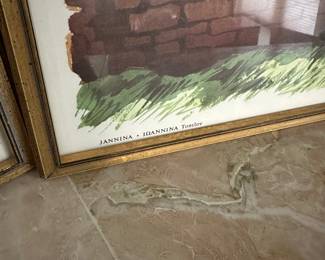 G57 - Vintage Framed Prints. $8 each. 