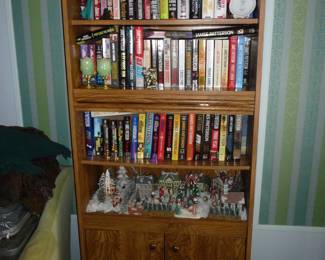 tall bookcase  FULL/ there are several shelves of the Christmas decor 