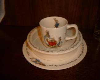 peter rabbit child's set 