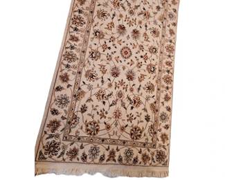 area rug with beige tones
