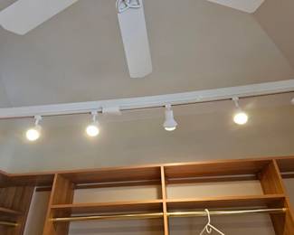 track lighting in closet area