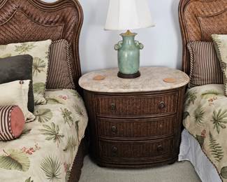 Tommy Bahama Nightstand with marble top