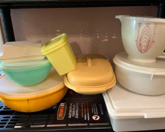 assorted tupperware