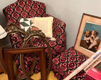 retro child's chair and ottoman