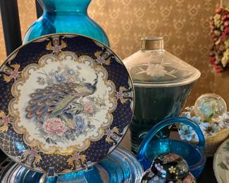 Japanese peacock plate