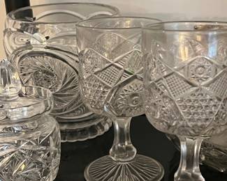 cut glass goblets