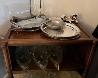 clear glass - silverplate - aluminum