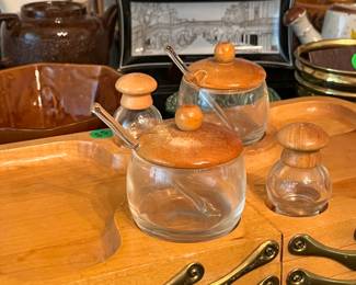 Mid century condiment set