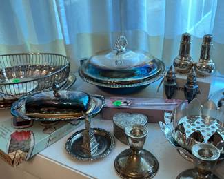 weighted silver candlesticks