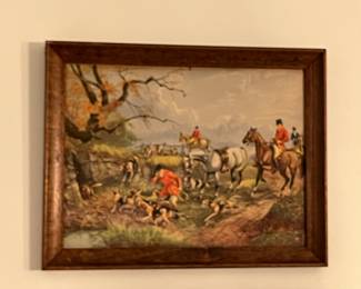 hunting scene print