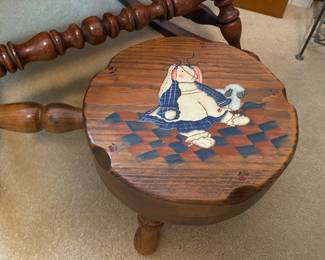 Hand painted Footstool