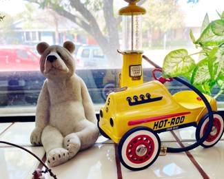1956 Hot Rod Decorative by Kiddie Hallmark Classics and Gas Pump by Gearbox