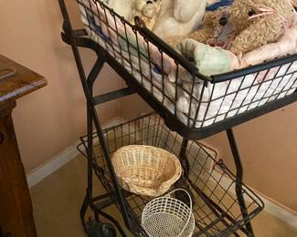 Antique Shopping Cart with original baskets 