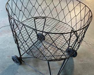 Antique unusual shaped shopping basket