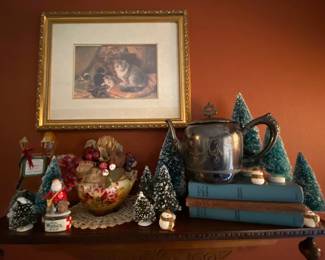 Artificial Mini Christmas Trees, Thimble Size Snowmen 