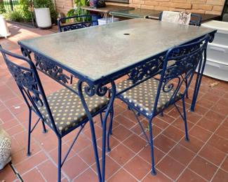 Outdoor Wrought iron Vintage Table and Chairs