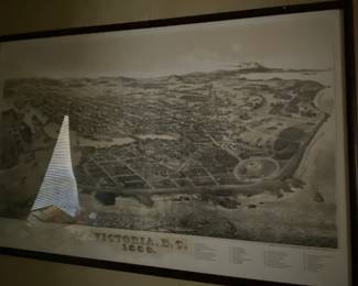 Victoria B.C. 1889 map, print