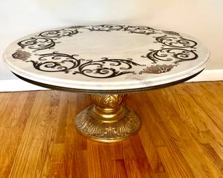 Italian Florentine marble top occasional table