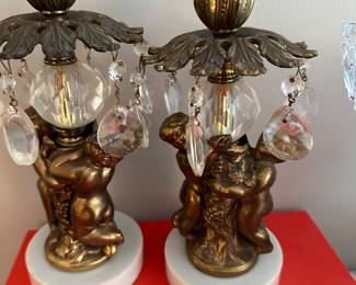 Hollywood Regency Brass Candlesticks