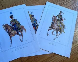 Oggi6 Lithographs Complete Series Soliders Riding