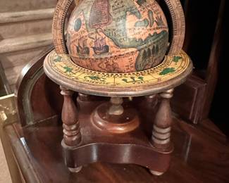 Italian zodiac world globe