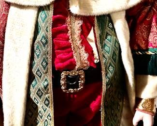 8 Foot Santa from FAO Schwartz. Porcelain like composit face and body. Perfect condition! LOCATED OFFSITE