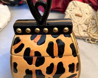 Animal print cookie jar purse